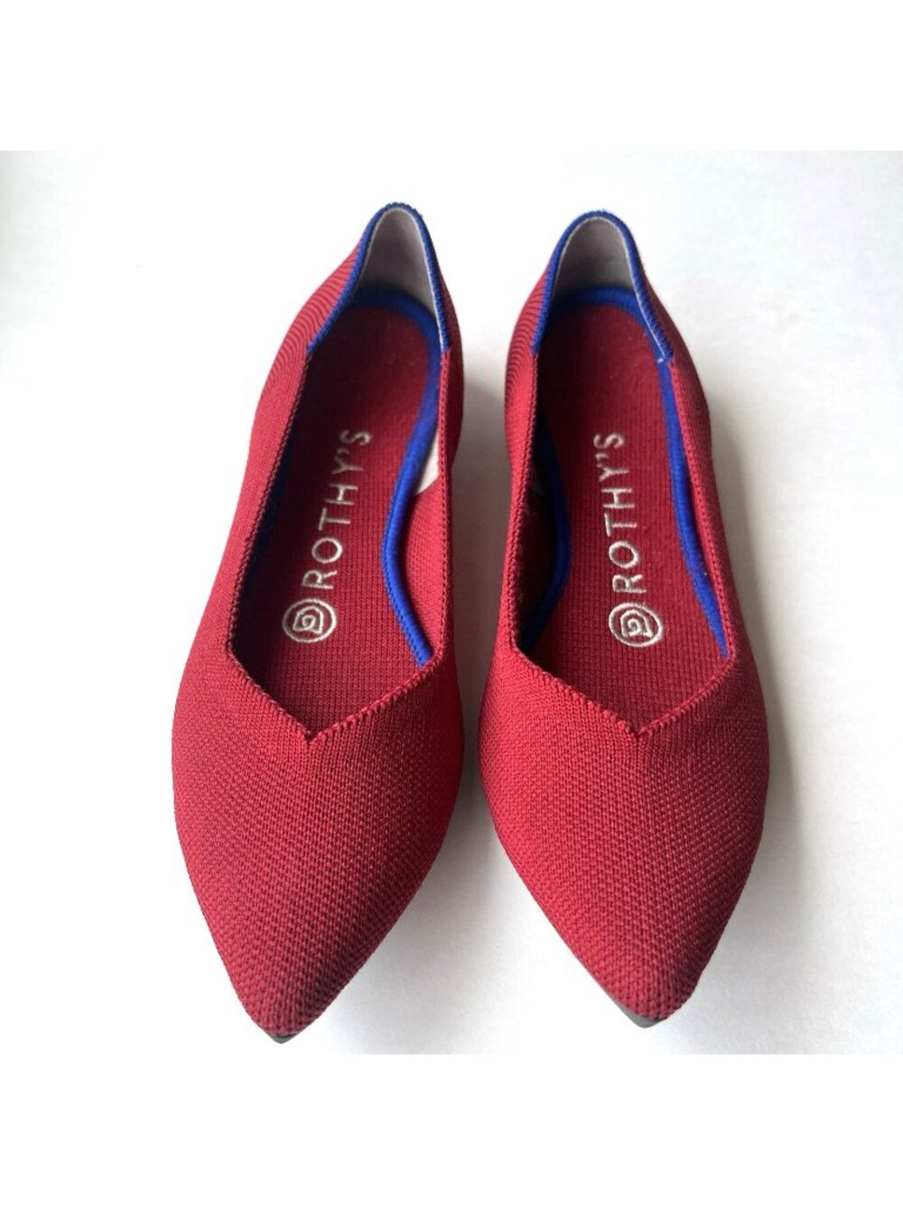 Rothy’s The Point Ballet Flats Retired Chili Red Pattern Size 6 Recycled - Picture 1 of 13